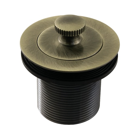 Kingston Brass 112 Lift and Turn Tub Drain with 134 Body Thread, Antique Brass DLT17AB